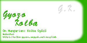 gyozo kolba business card
