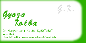 gyozo kolba business card